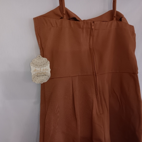 Short sleeveless brown dress size L from Altarid State brand - Picture 3 of 10